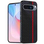 For Google Pixel 10 / 10 Pro Ultra-thin Carbon Fiber Texture Printing Phone Case(Black Red)