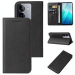 For vivo iQOO Z8x Magnetic Closure Leather Phone Case(Black)