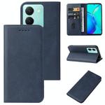 For vivo Y36 Russia Magnetic Closure Leather Phone Case(Blue)