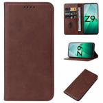 For vivo iQOO Z9 Magnetic Closure Leather Phone Case(Brown)