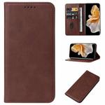 For vivo S18 Pro Magnetic Closure Leather Phone Case(Brown)