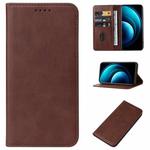 For vivo X100 Pro Magnetic Closure Leather Phone Case(Brown)