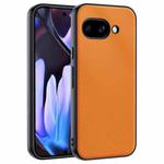 For Google Pixel 9a Ultra-thin Plain Skin Leather Phone Case(Orange)