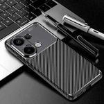 For Xiaomi Redmi Note 13 4G Carbon Fiber Texture Shockproof TPU Phone Case(Black)