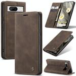 For Google Pixel 8 CaseMe 013 Multifunctional Horizontal Flip Leather Phone Case(Coffee)