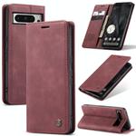 For Google Pixel 8 Pro CaseMe 013 Multifunctional Horizontal Flip Leather Phone Case(Wine Red)