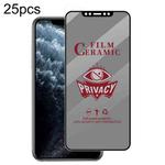 For iPhone 11 Pro / XS / X 25pcs Full Coverage HD Privacy Ceramic Film