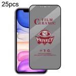 For iPhone 11 / XR 25pcs Full Coverage HD Privacy Ceramic Film