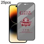 For iPhone 14 Pro 25pcs Full Coverage HD Privacy Ceramic Film