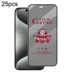 For iPhone 15 Pro 25pcs Full Coverage HD Privacy Ceramic Film
