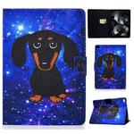 For iPad 10.2 / 10.5 / iPad Air 10.5 2019 TPU Electric Pressed Horizontal Flip Leather Case with Holder & Card Slot & Sleep / Wake-up Function(Little Black Dog)