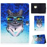 For Kindle Fire HD 8 (2020) TPU Electric Pressed Horizontal Flip Leather Case with Holder & Card Slot & Sleep / Wake-up Function(Headphone Cat)