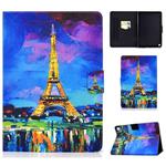 For Kindle Fire HD 8 (2020) TPU Electric Pressed Horizontal Flip Leather Case with Holder & Card Slot & Sleep / Wake-up Function(Eiffel Tower)