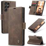 ForSamsung Galaxy S24 Ultra 5G CaseMe 013 Multifunctional Horizontal Flip Leather Phone Case(Coffee)