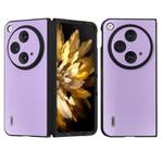 For OPPO Find N3 / OnePlus Open ABEEL Ecological Leather Shockproof PU Phone Case(Purple)