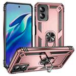 For Motorola Moto G Power 5G 2024 Shockproof TPU + PC Phone Case with Holder(Rose Gold)
