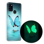 For Samsung Galaxy A21s Luminous TPU Mobile Phone Protective Case(Butterfly)