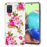 For Samsung Galaxy A71 5G Luminous TPU Mobile Phone Protective Case(Rose Flower)
