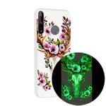 For Huawei P40 lite E Luminous TPU Mobile Phone Protective Case(Flower Deer)