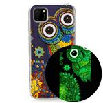 For Huawei Y5p Luminous TPU Mobile Phone Protective Case(Blue Owl)