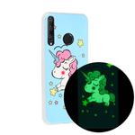 For Huawei Y6p Luminous TPU Mobile Phone Protective Case(Star Unicorn)