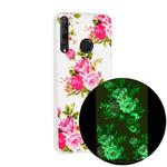 For Huawei Y6p Luminous TPU Mobile Phone Protective Case(Rose Flower)