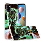 For Samsung Galaxy A21s Luminous TPU Soft Protective Case(Ferocious Wolf)