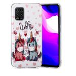 For Xiaomi MI 10 Lite 5G Luminous TPU Soft Protective Case(Couple Unicorn)