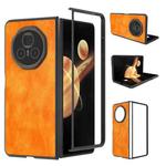 For Honor Magic V3 Dual Color Lichi Texture PU Phone Case(Orange)