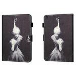 For Samsung Galaxy Tab A9 Coloured Drawing Stitching Flip PU Tablet Case with Sleep / Wake-up Function(Star Girl)