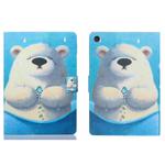 For Samsung Galaxy Tab A9 Voltage Coloured Drawing Smart PU Tablet Case with Sleep / Wake-up Function(Polar Bear)