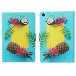 For Samsung Galaxy Tab A9+ Voltage Coloured Drawing Smart PU Tablet Case with Sleep / Wake-up Function(Pineapple)