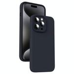 For iPhone 15 Pro Max Microfiber Liquid Silicone Shockproof Phone Case(Black)