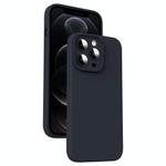 For iPhone 12 Pro Microfiber Liquid Silicone Shockproof Phone Case(Black)