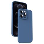 For iPhone 12 Pro Microfiber Liquid Silicone Shockproof Phone Case(Blue)