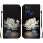 For Tecno Pova 4G LD7 Crystal Texture Colored Drawing Leather Phone Case(Crystal Peony)