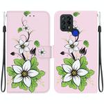 For Tecno Pova 4G LD7 Crystal Texture Colored Drawing Leather Phone Case(Lily)
