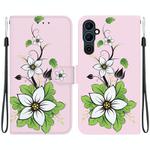 For Tecno Pova Neo 2 Crystal Texture Colored Drawing Leather Phone Case(Lily)