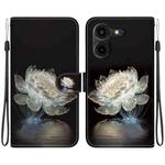 For Tecno Pova 5 Pro Crystal Texture Colored Drawing Leather Phone Case(Crystal Peony)