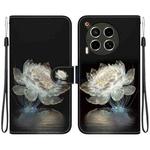 For Tecno Camon 30 4G / 30 5G CL6 CL7 Crystal Texture Colored Drawing Leather Phone Case(Crystal Peony)