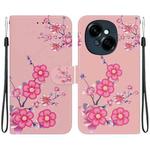 For Tecno Spark Go 1 / Pop 9 Pro Crystal Texture Colored Drawing Leather Phone Case(Cherry Blossoms)