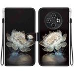 For Tecno Pop 9 5G / Spark 30C 5G Crystal Texture Colored Drawing Leather Phone Case(Crystal Peony)
