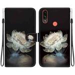 For Motorola Moto E7 Power / E7i Power Crystal Texture Colored Drawing Leather Phone Case(Crystal Peony)