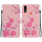 For Motorola Moto E7 Power / E7i Power Crystal Texture Colored Drawing Leather Phone Case(Cherry Blossoms)