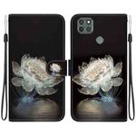 For Motorola Moto G9 Power Crystal Texture Colored Drawing Leather Phone Case(Crystal Peony)