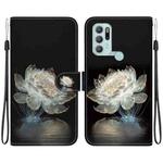 For Motorola Moto G60s Crystal Texture Colored Drawing Leather Phone Case(Crystal Peony)