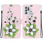 For Motorola Moto G60s Crystal Texture Colored Drawing Leather Phone Case(Lily)