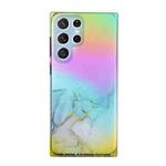 For Samsung Galaxy S24 Ultra 5G Laser Marble Pattern Clear TPU Shockproof Phone Case(Grey)