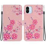 For Xiaomi Redmi A1 / A2 Crystal Texture Colored Drawing Leather Phone Case(Cherry Blossoms)