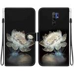 For Xiaomi Redmi 9 / 9 Prime Crystal Texture Colored Drawing Leather Phone Case(Crystal Peony)